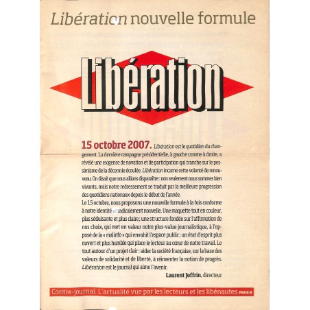LIBÉRATION NOUVELLE FORMULE