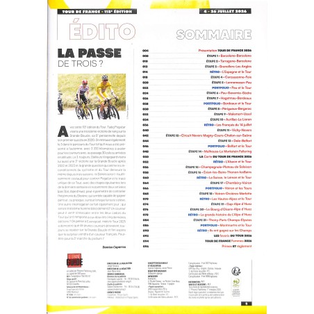 LE GUIDE DU TOUR 2026