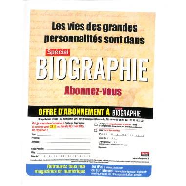 SPÉCIAL BIOGRAPHIE