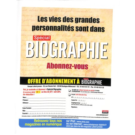 SPÉCIAL BIOGRAPHIE