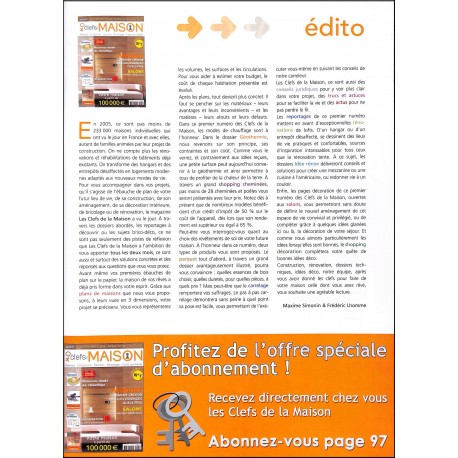 Les clefs de la MAISON |Premier Numéro