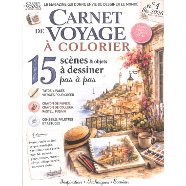 CARNET DE VOYAGE A COLORIER