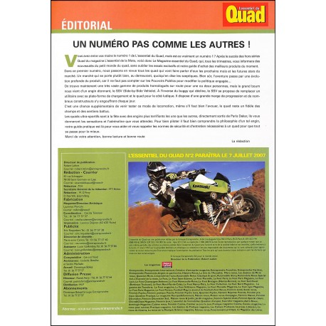 L'essentiel du Quad |Premier Numéro