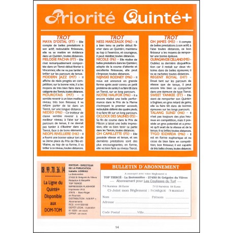 Les Coulisses du Turf |Premier Numéro