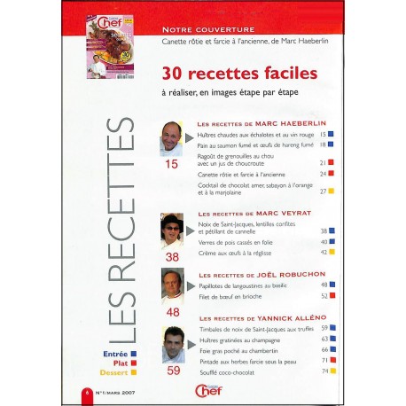 cuisinez comme un Chef |Premier Numéro