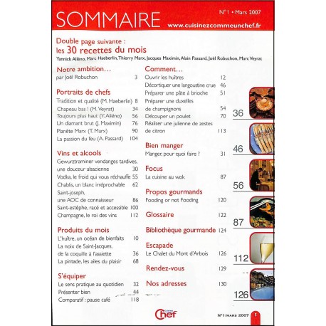 cuisinez comme un Chef |Premier Numéro