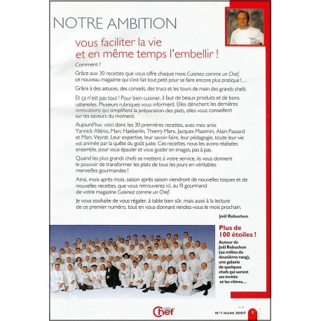 cuisinez comme un Chef |Premier Numéro