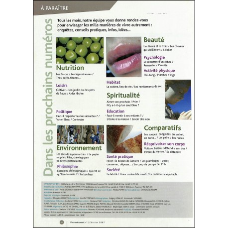 Vivre autrement |Premier Numéro