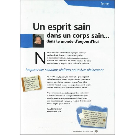 Vivre autrement |Premier Numéro