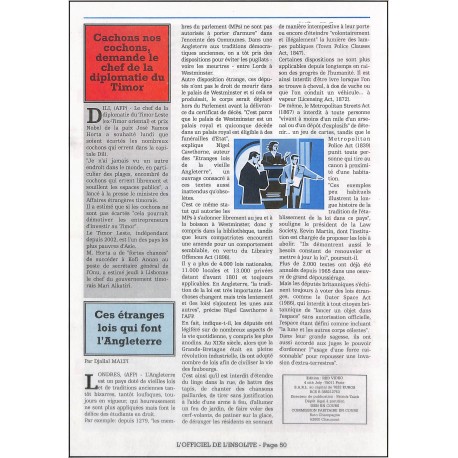 L'Officiel de l'insolite |Premier Numéro