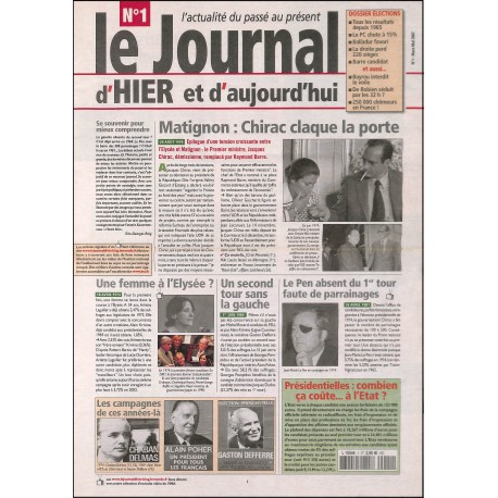 Le Journal d'HIER et d'aujourd'hui |Premier Numéro