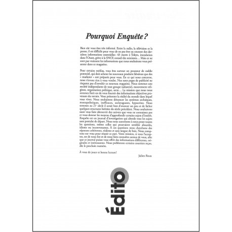 Enquête |Premier Numéro