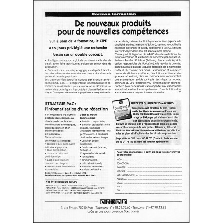 La lettre du CIPE |Premier Numéro