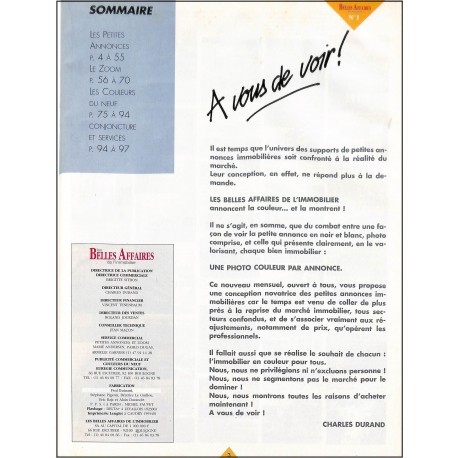 Les Belles Affaires de l'immobilier |Premier Numéro