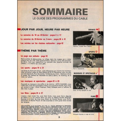 Cable Televisions |Premier Numéro