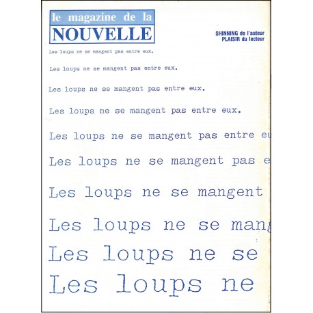 Le magazine de la nouvelle |Premier Numéro