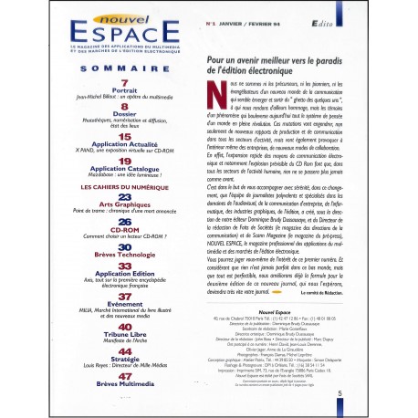 Nouvel ESPACE |Premier Numéro