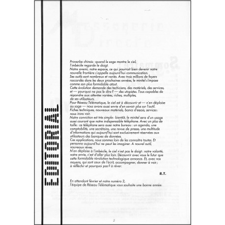 RESEAU TELEMATIQUE |Premier Numéro