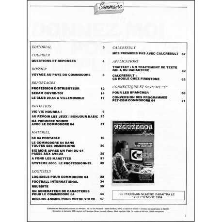 COMMODORE |Premier Numéro