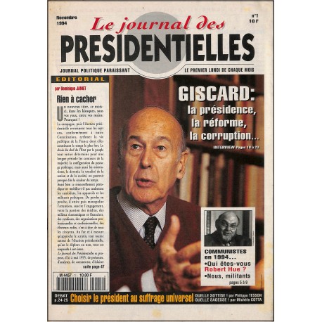 Le journal des PRESIDENTIELLES |Premier Numéro