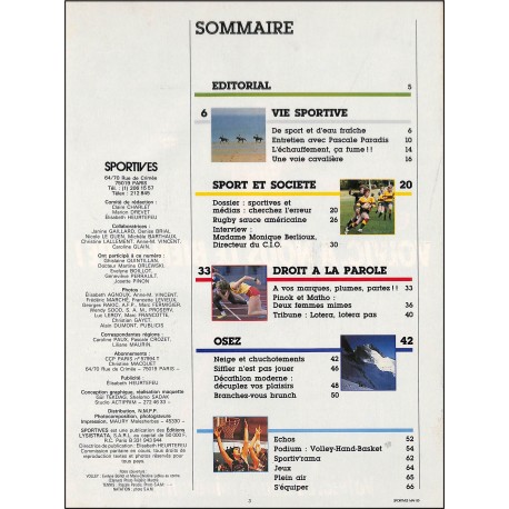 SPORTIVES |Premier Numéro
