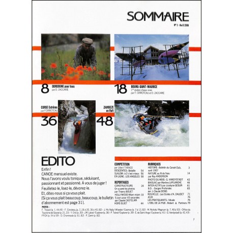 CANOË |Premier Numéro