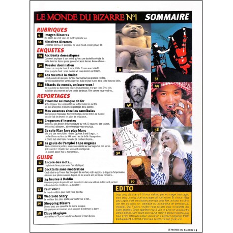 le MONDE du BIZARRE |Premier Numéro