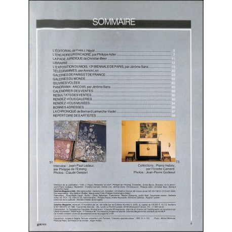 Galeries magazine |Premier Numéro