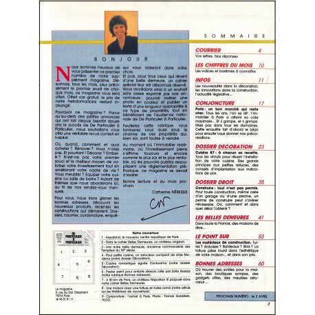 DE PARTICULIER A PARTICULIER |Premier Numéro