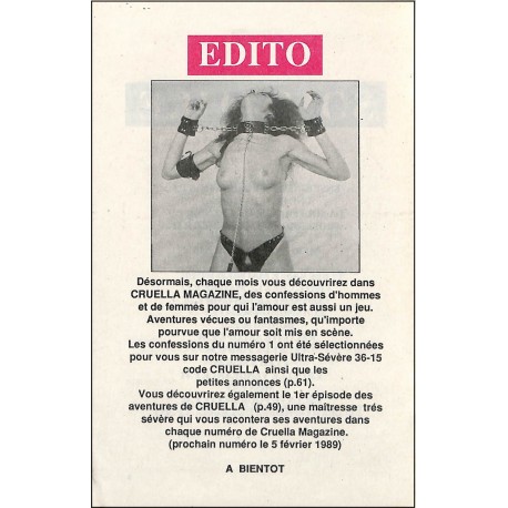 CRUELLA magazine |Premier Numéro