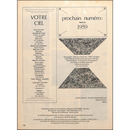 VOTRE CIEL |Premier Numéro