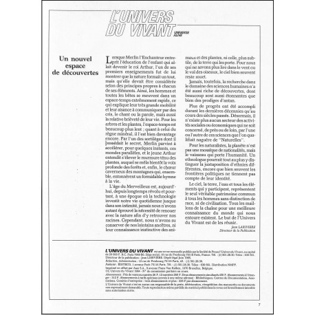 L'UNIVERS DU VIVANT |Premier Numéro