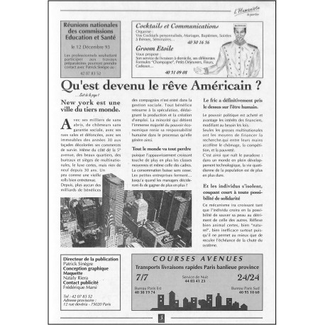 L'Humaniste du quartier |Premier Numéro