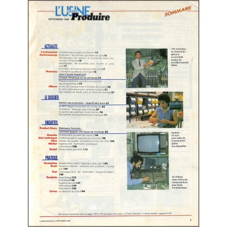 L'USINE NOUVELLE PRODUIRE |Premier Numéro
