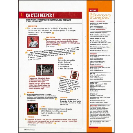 Keeper |Premier Numéro