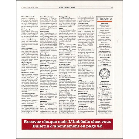 L'Imbécile |Premier Numéro