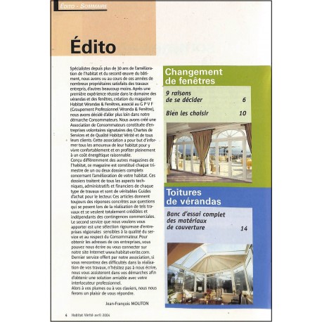 Habitat Vérité |Premier Numéro