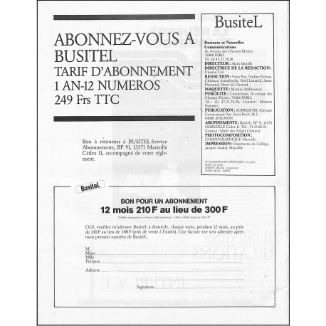 BusiteL |Premier Numéro