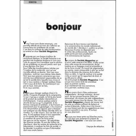 SOCIETE magazine |Premier Numéro