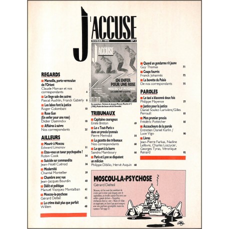 J'ACCUSE |Premier Numéro