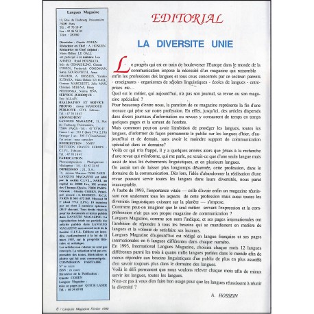 Langues International magazine |Premier Numéro