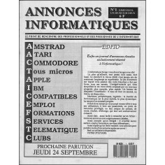 ANNONCES INFORMATIQUES |Premier Numéro