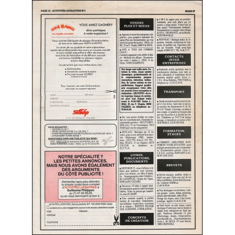 ACTIVITES LUCRATIVES |Premier Numéro