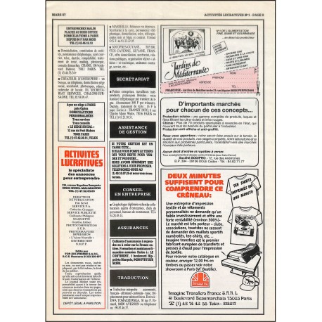 ACTIVITES LUCRATIVES |Premier Numéro