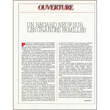 DYNASTIE |Premier Numéro