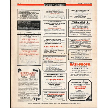 L'Officiel des Commerciaux |Premier Numéro