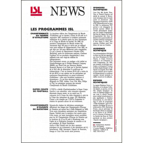 ISL LA LETTRE |Premier Numéro