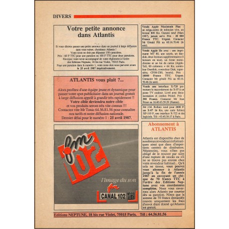 ATLANTIS |Premier Numéro