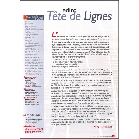 Objectif Rail |Premier Numéro