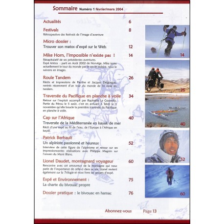 Carnets d'Expé |Premier Numéro